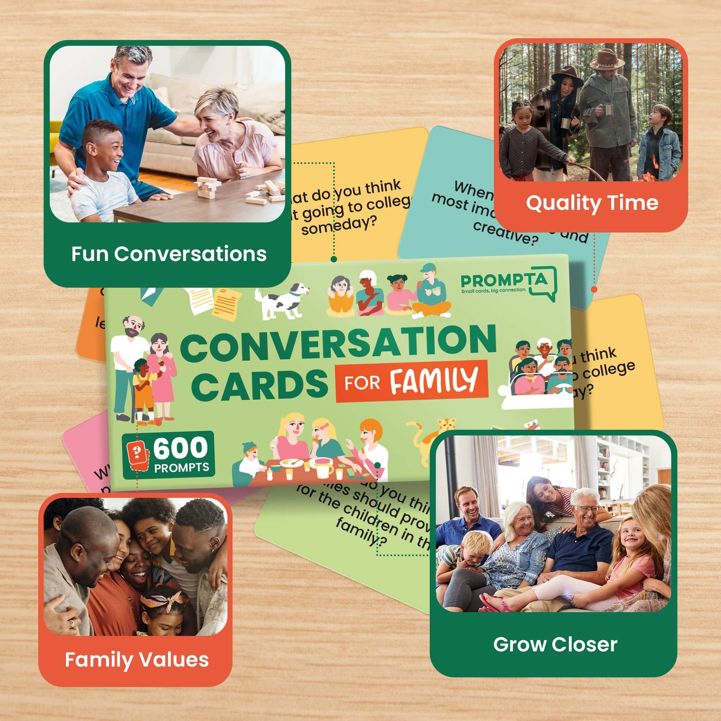 Conversation Cards for Family - 600 Conversation Starters