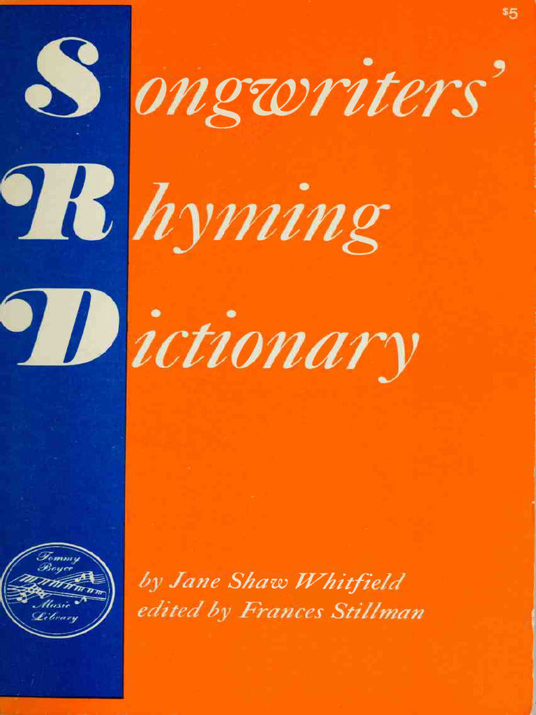 Songwriters' Rhyming Dictionary by Jane Shaw Whitfield