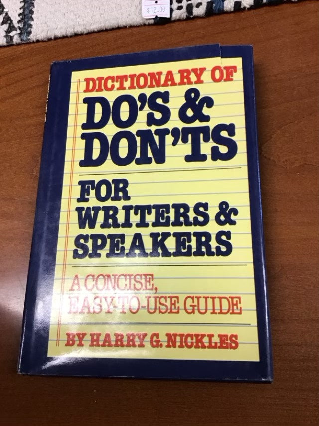 Dictionary Of Does Donts For Writers by Rh Value Publishing