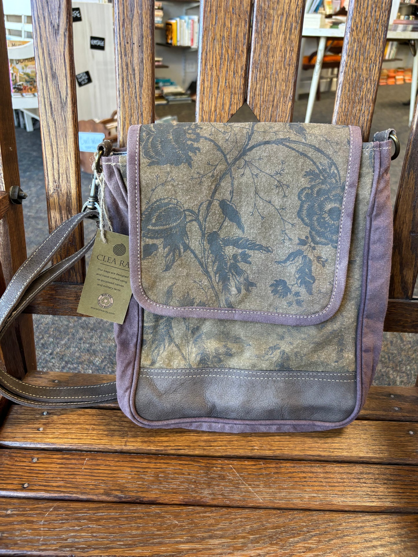Floral Strap Messenger Bag