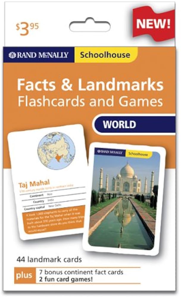 Rand Mcnally Schoolhouse World Facts & Landmarks Flashcards And Games by Rand McNally