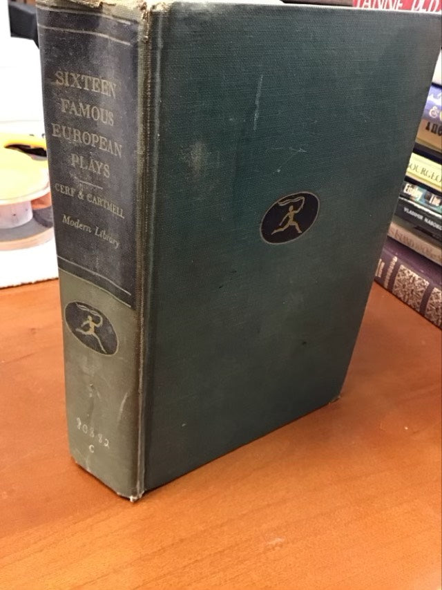 Sixteen Famous European Plays by Bennett Cerf *Ex Library Book