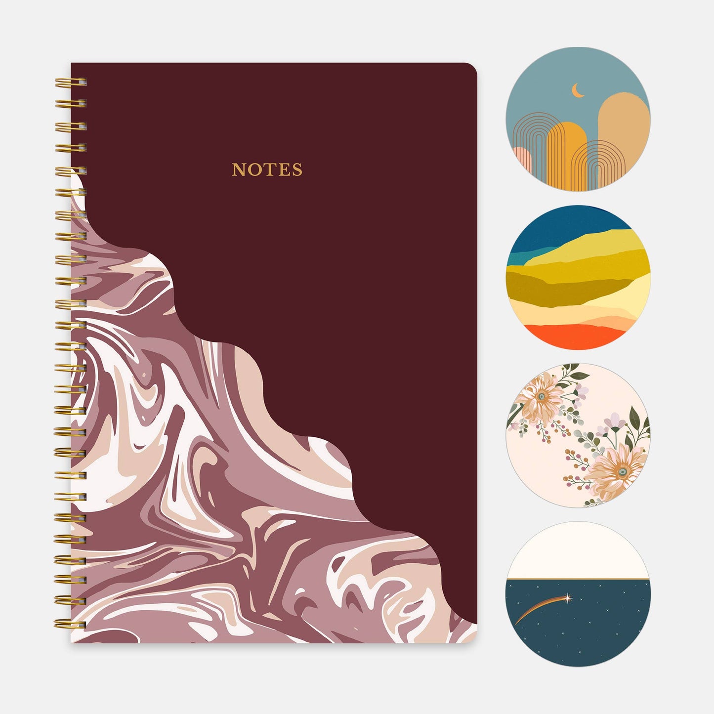 Gold Spiral Notebooks