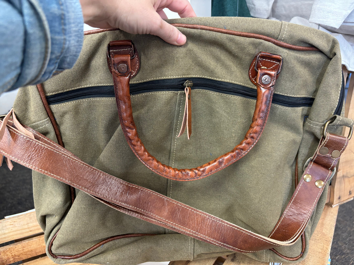 Green Bicycle Messenger Bag