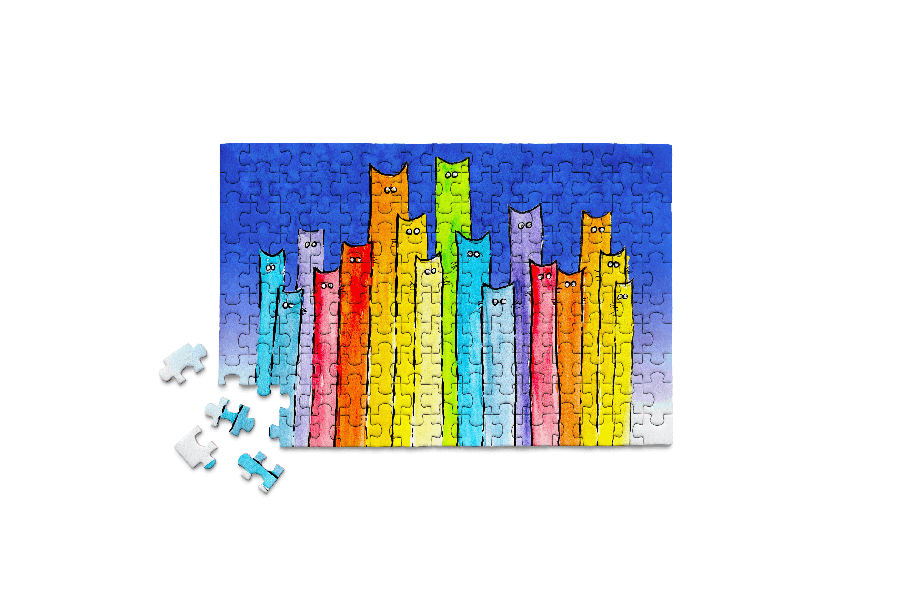 A Pride of Cats Mini Jigsaw Puzzle