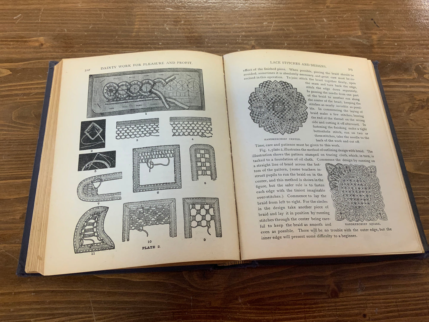 Fancy Work for Pleasure and Profit by Addie E Heron I Vintage Antique Illustrated 1914 Hardcover