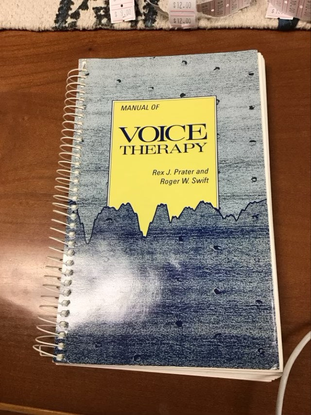 Manual of Voice Therapy by Rex J. Prater