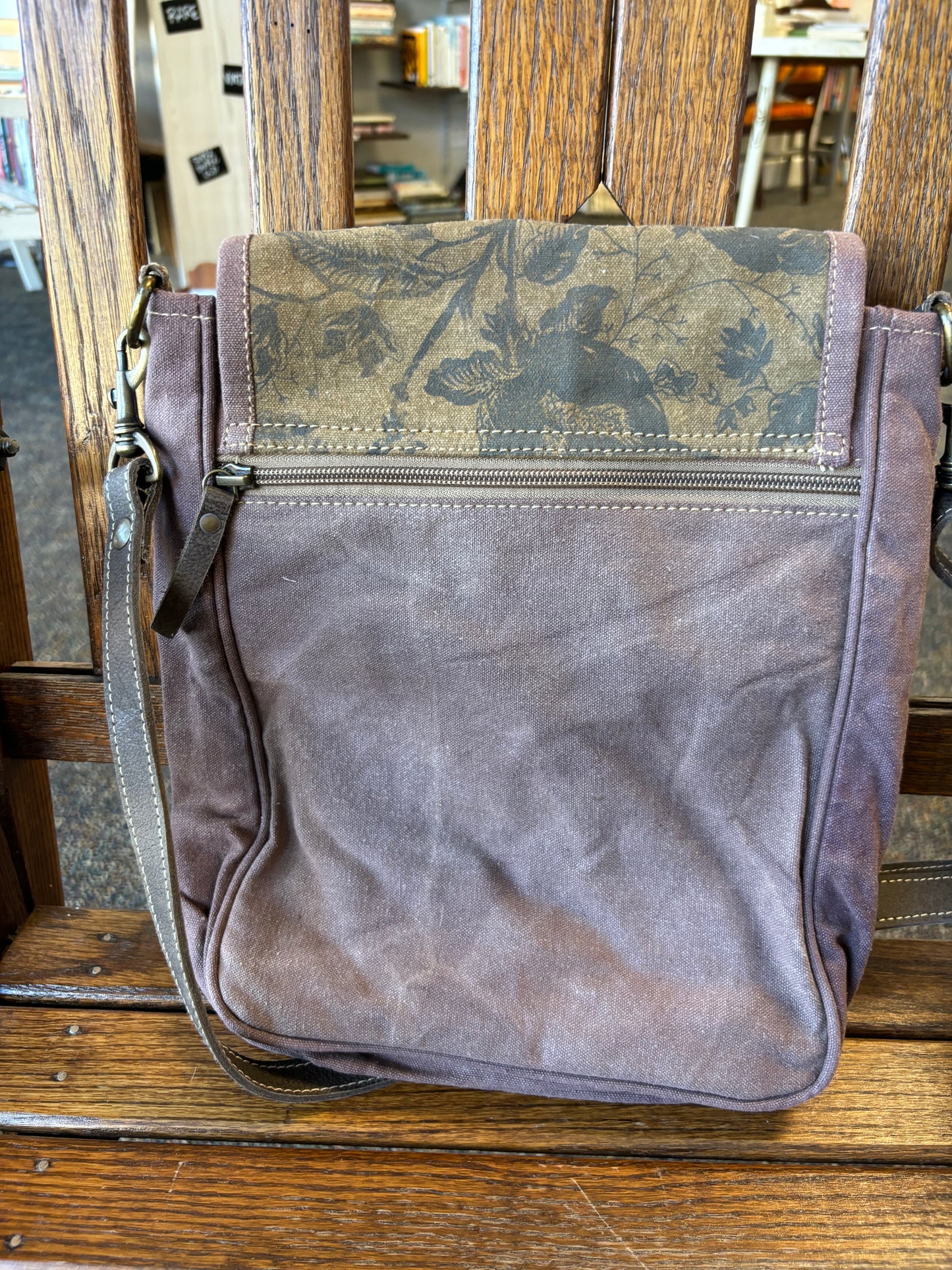 Floral Strap Messenger Bag