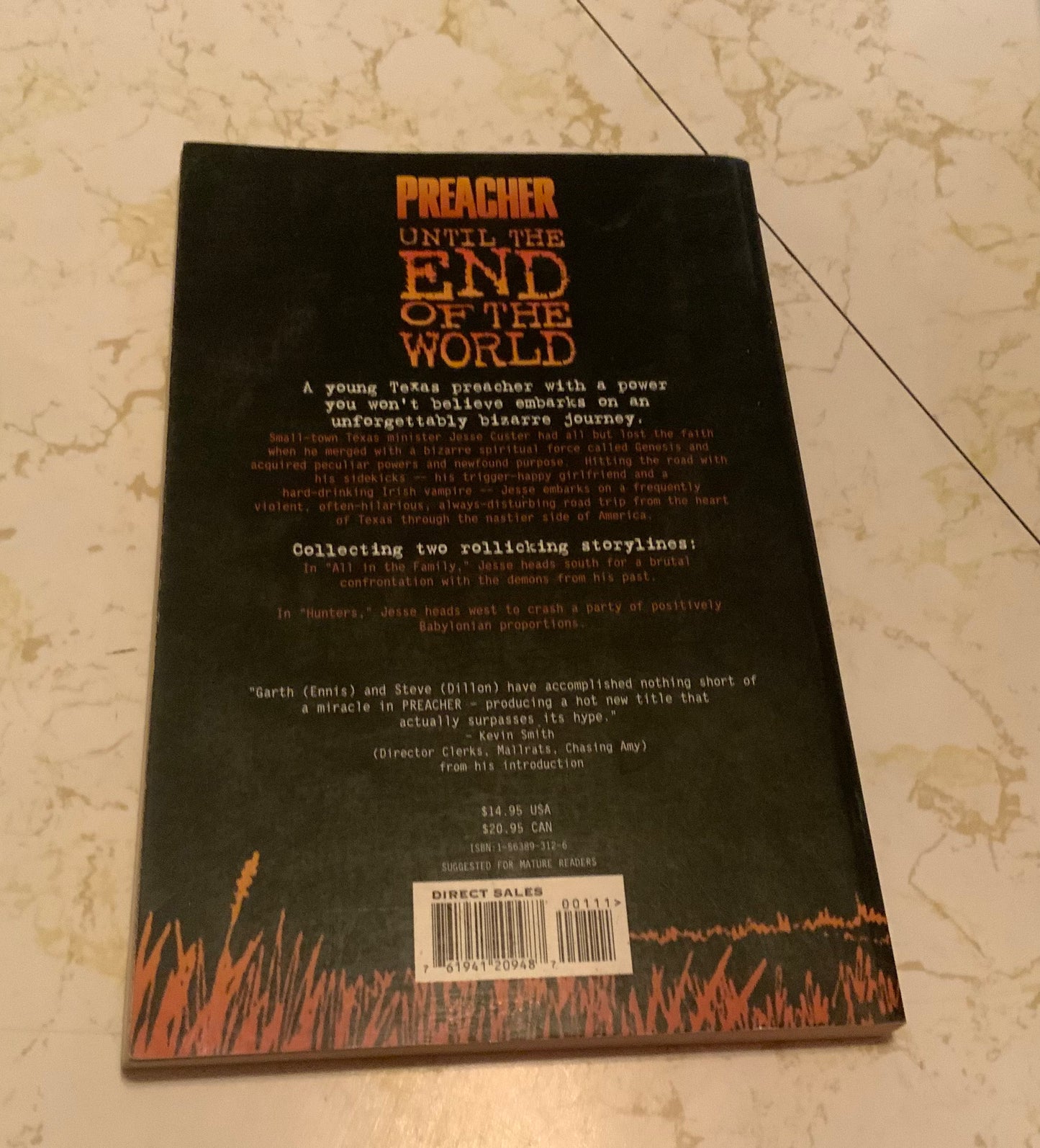 Preacher Until the End of the World DC Comics Garth Ennis and Steve Dillon paperback