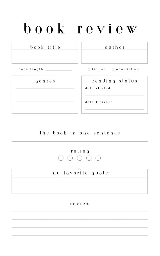 Book Club Journal