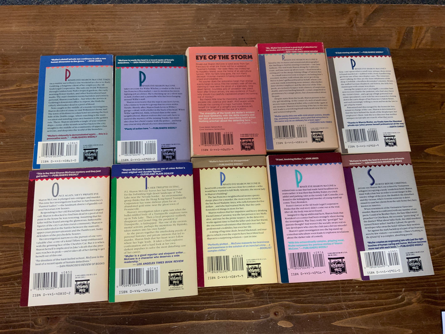 Sharon McCone Mystery Set of 10 Marcia Muller Mysterious Press vintage paperbacks