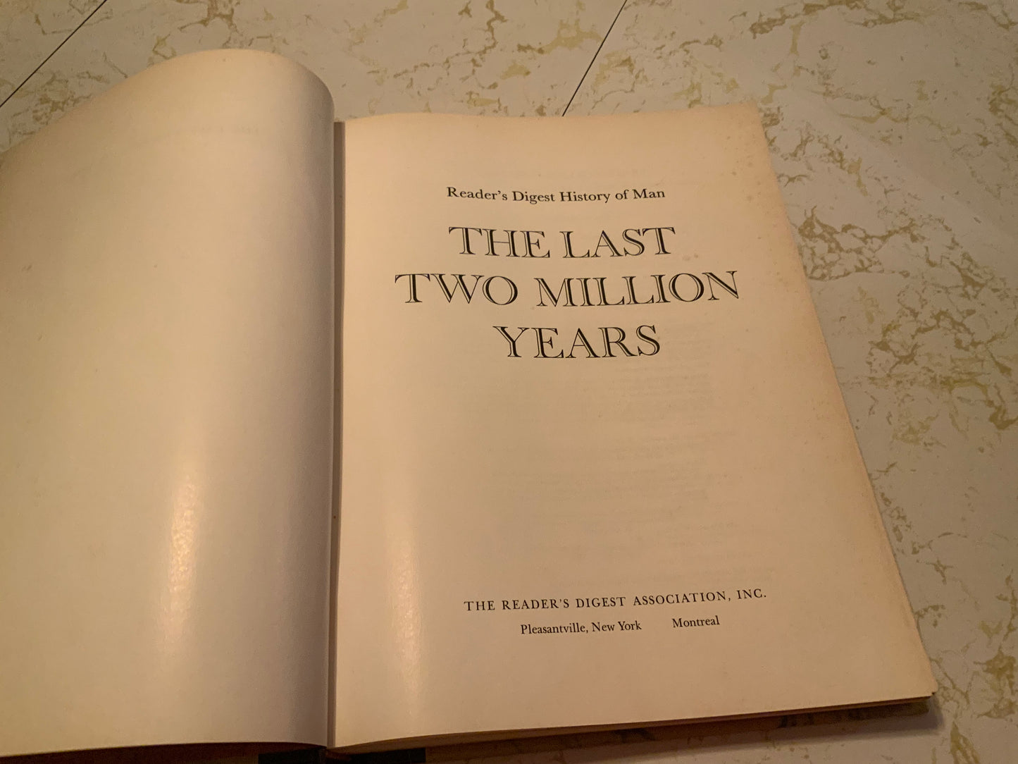 The Last Two Million Years Reader’s Digest History of Man Hardcover Good condition