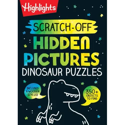 Scratch-Off Hidden Pictures Dinosaur Puzzles: Scratch-Off Hidden Pictures Dinosaur Puzzles (Highlights Scratch-Off Activity Books) 64-Page Dinosaur Ac