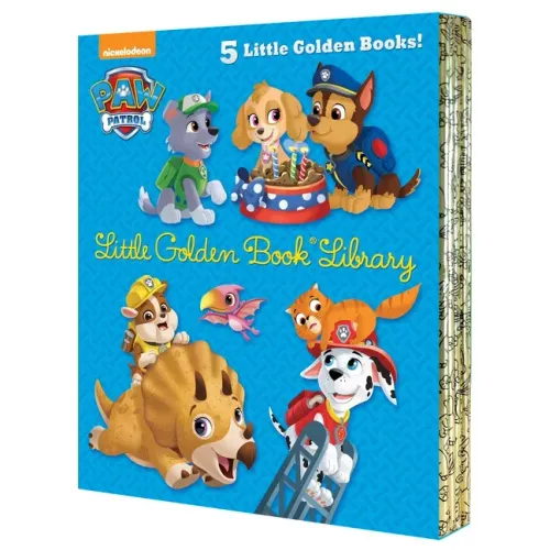 Paw Patrol Little Golden Book Library (Paw Patrol): Itty-Bitty Kitty Rescue; Puppy Birthday!; Pirate Pups; All-Star Pups!; Jurassic Bark!
