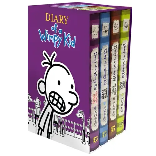 Diary of a Wimpy Kid Box of Books 5-8 Hardcover Gift Set: Ugly Truth, Cabin Fever, the Third Wheel, Hard Luck