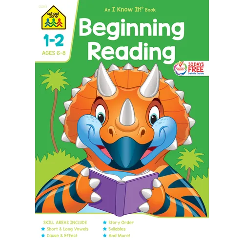 School Zone Beginning Reading Grades 1-2 Workbook