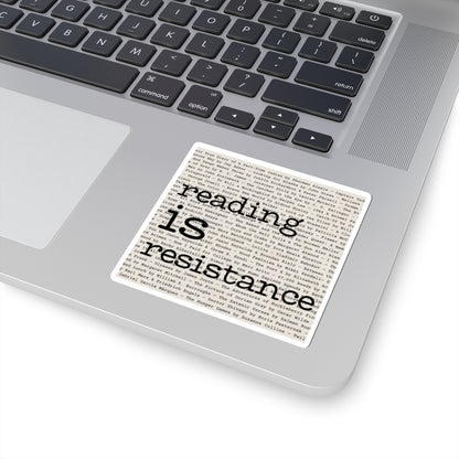 Literary “Reading is Resistance” Stickers - Inspirational Kiss-Cut Designs for Book Lovers