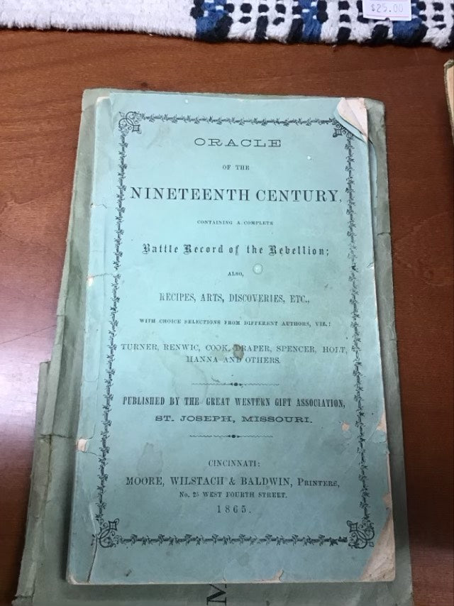 Oracle Of The Nineteenth Century* Rear Cover Torn Off