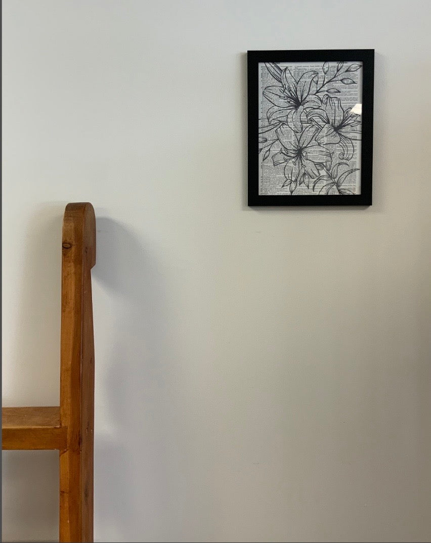 Floral Dictionary Art Print 8.5 by 11 I Customization Available