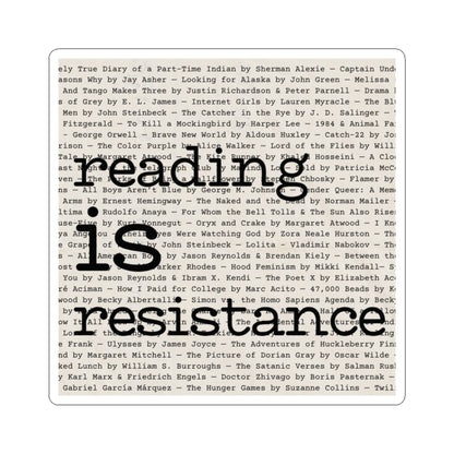 Literary “Reading is Resistance” Stickers - Inspirational Kiss-Cut Designs for Book Lovers