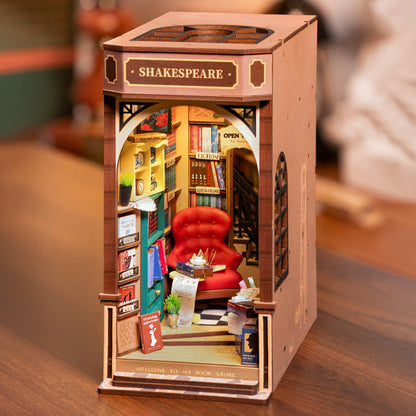 Rolife DIY Wooden Book Nook Shakespeare Bookstore 
With LED Lights
Perfect for Christmas or Birthday Gifts