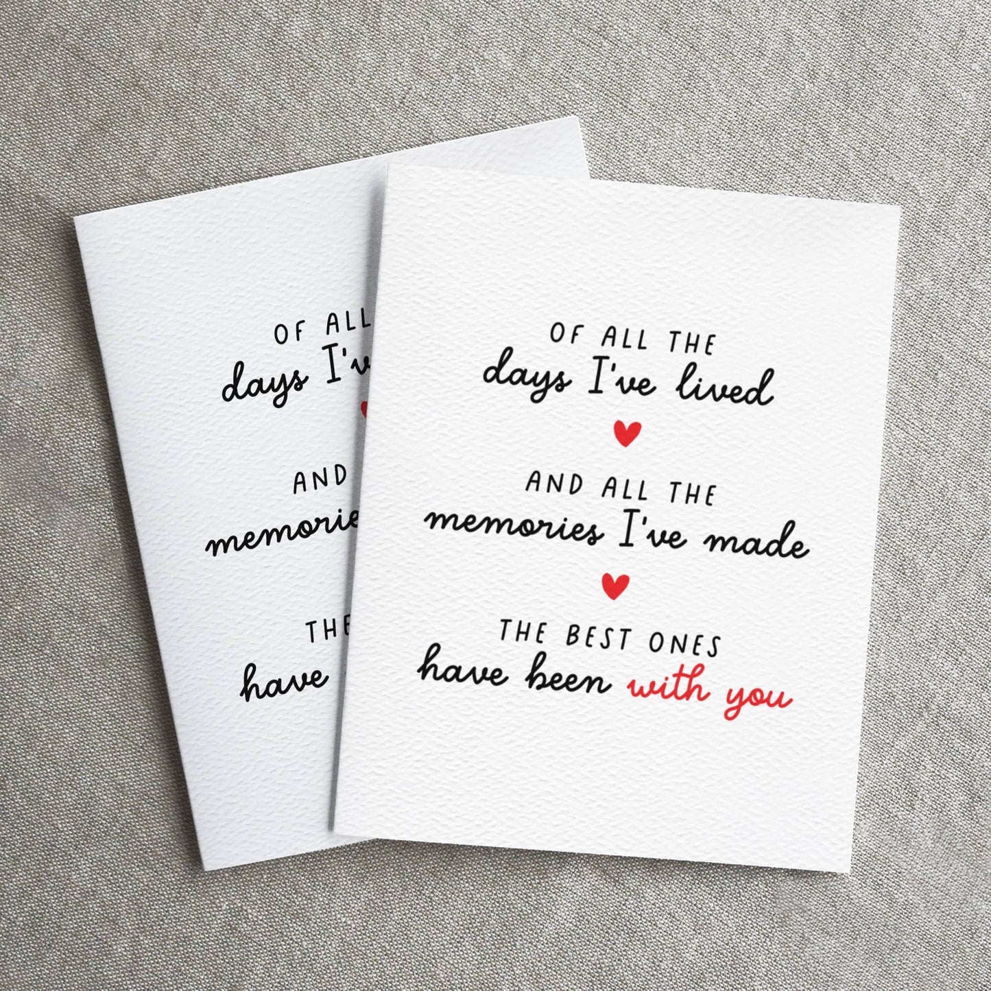 Anniversary Card, Romantic Birthday, Love Card