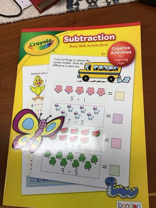 Crayola Subtraction Basic Skills Activity Book
