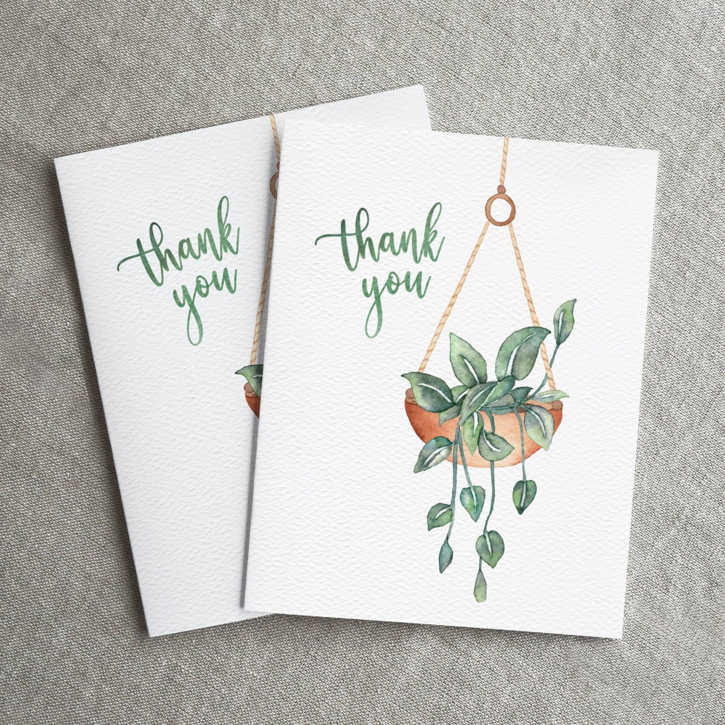 Plant Thank You Greeting Card, Botanical Card