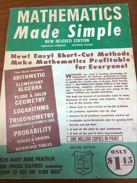 Mathematics Made Simple by Abraham P. Sperling,Monroe Stuart