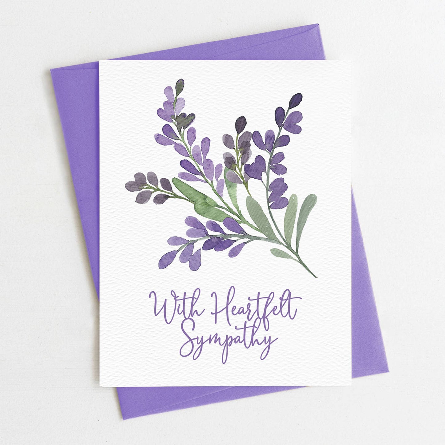 With Heartfelt Sympathy, Grief Card, Condolence card, Loss