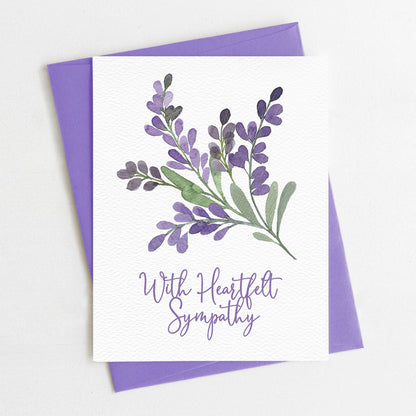 With Heartfelt Sympathy, Grief Card, Condolence card, Loss