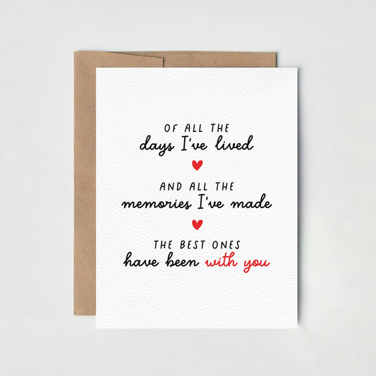 Anniversary Card, Romantic Birthday, Love Card