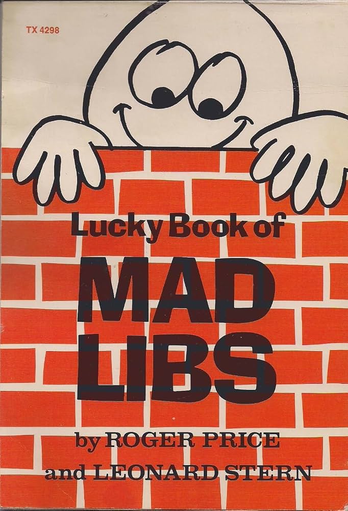 Lucky Book of Mad Libs by Roger and Stern Price, Leonard