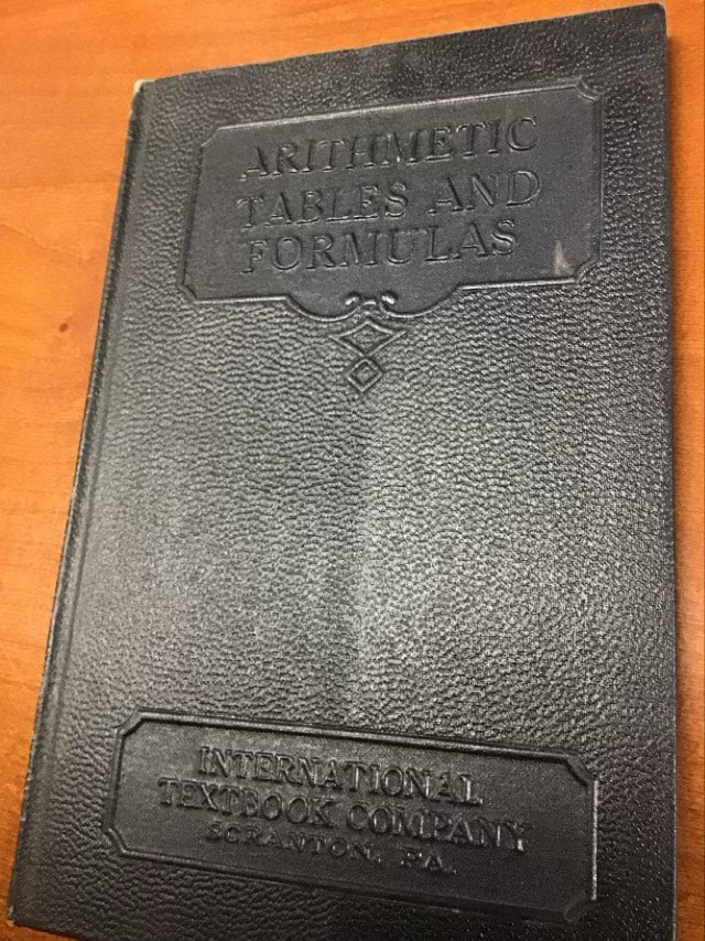 Arithmetic, Tables and Formulas by Samuel Baker,International Correspondence Schools,International Textbook Company