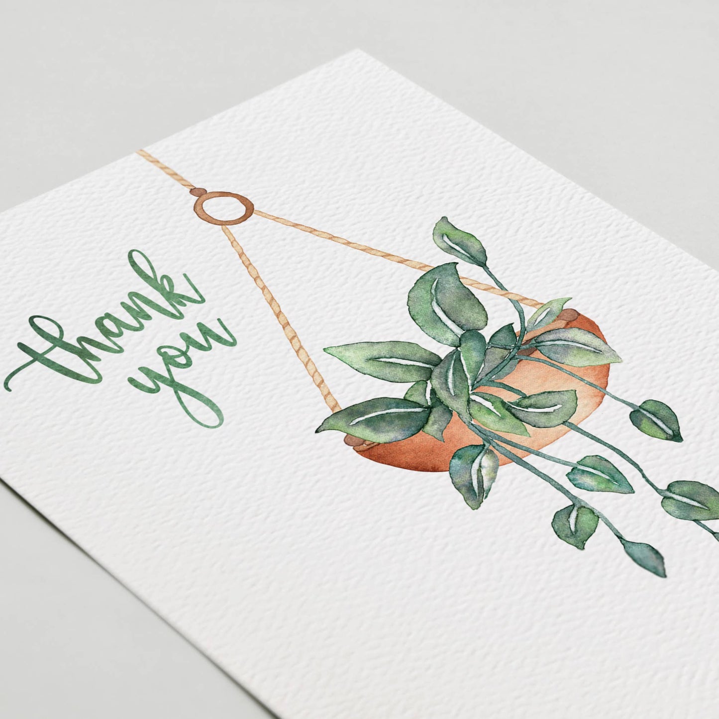 Plant Thank You Greeting Card, Botanical Card