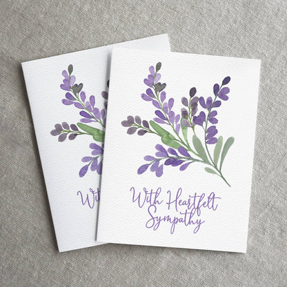 With Heartfelt Sympathy, Grief Card, Condolence card, Loss