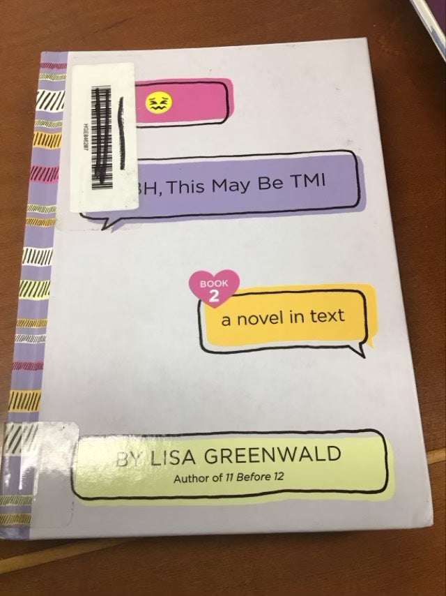 TBH #2: TBH, This May Be TMI by Lisa Greenwald  * Ex Library Book