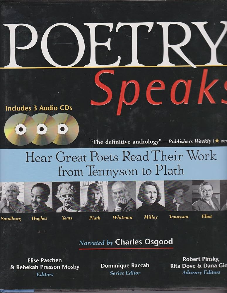 Poetry Speaks: Hear Great Poets Read Their Work from Tennyson to Plath (Book and 3 Audio CDs) by Elise Paschen *NOTE Missing CD 3