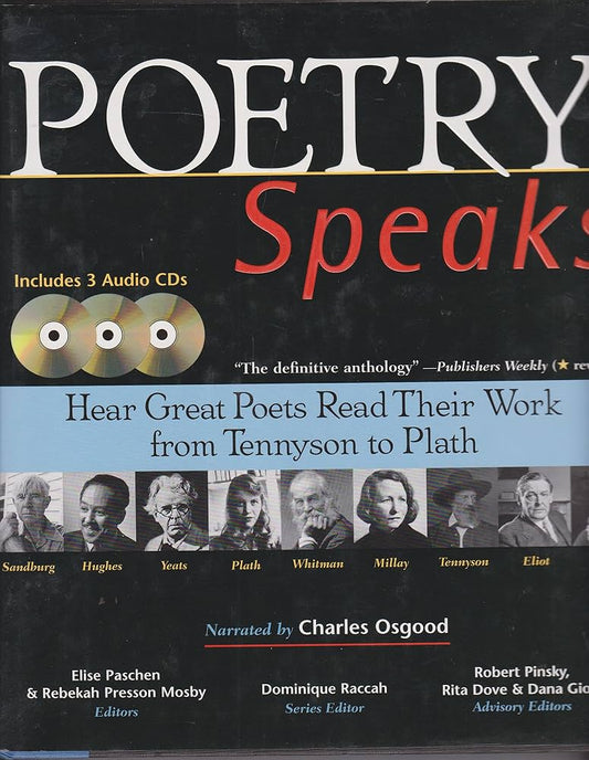 Poetry Speaks: Hear Great Poets Read Their Work from Tennyson to Plath (Book and 3 Audio CDs) by Elise Paschen *NOTE Missing CD 3