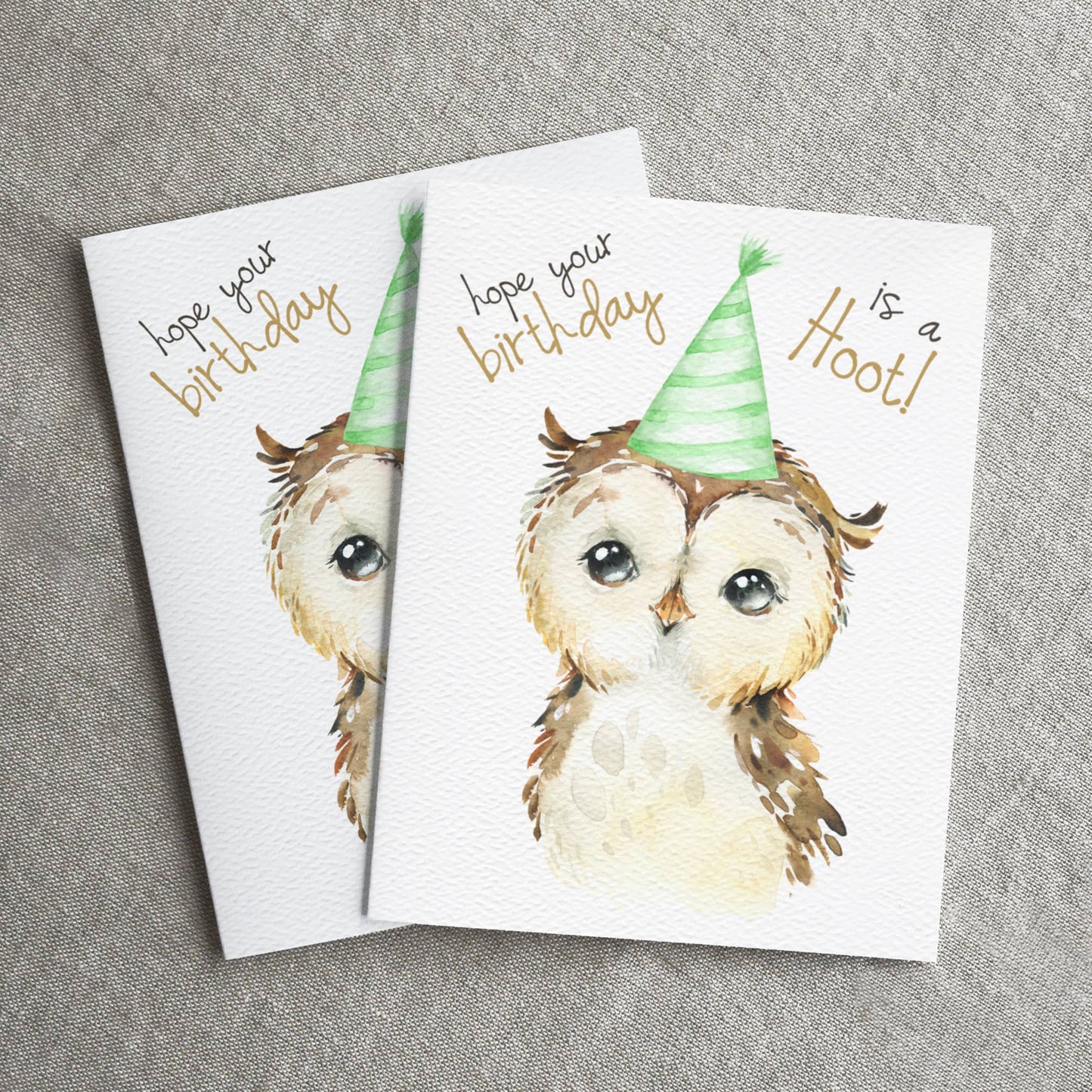 Happy Birthday Card, Cute Owl, Funny Birthday Card