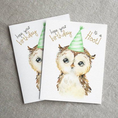 Happy Birthday Card, Cute Owl, Funny Birthday Card