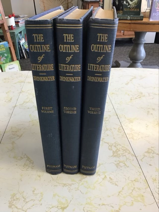 The Outline of Literature ( 3 Book Set) by John Drinkwater