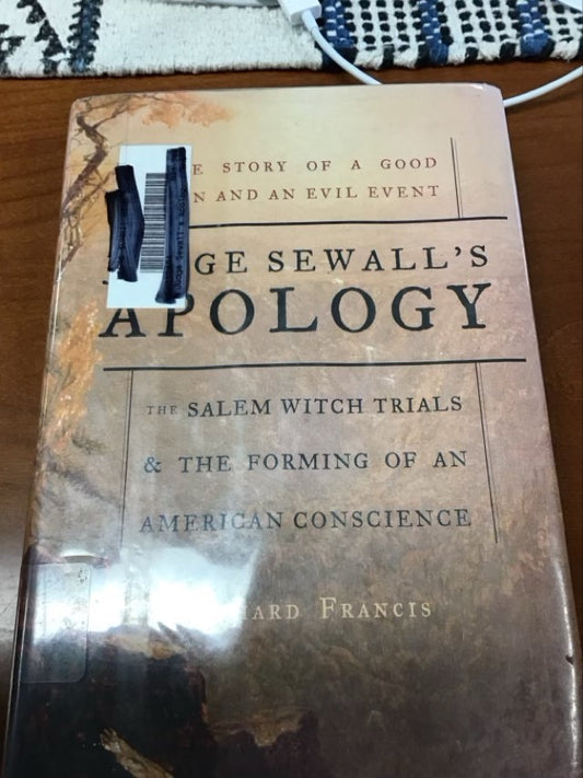 Judge Sewall’s Apology by Richard Francis * Ex Library Book