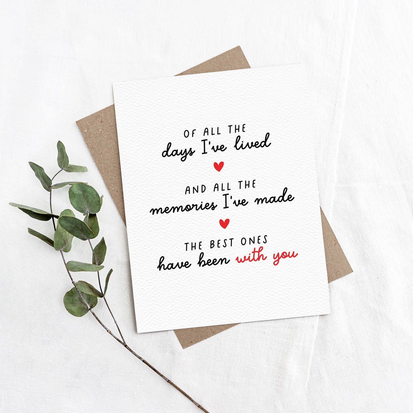 Anniversary Card, Romantic Birthday, Love Card
