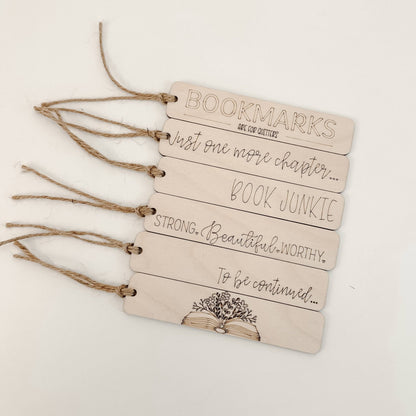 Book of Flowers - Wooden Bookmark