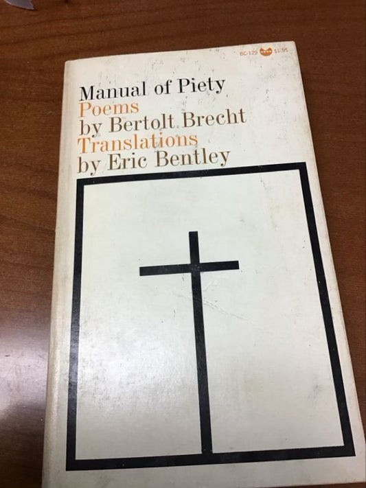 Manual Of Piety Poems by Bertolt Brecht