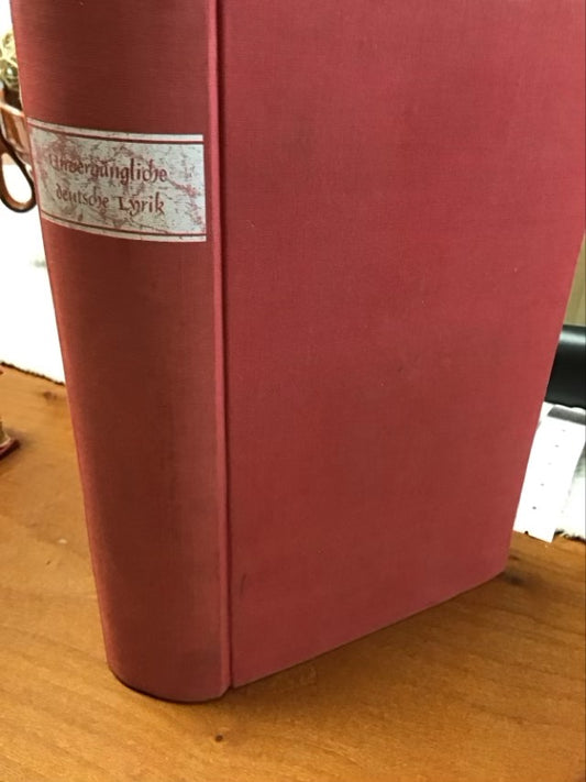 Unvergangliche Deutsche Lyrik by Herausgegeben Von Wilhelmina Elsner