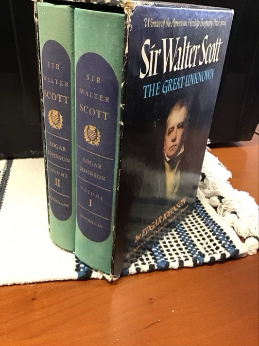 Sir Walter Scott, the Great Unknown...Two Volume Set In Original Box by Edgar Johnson