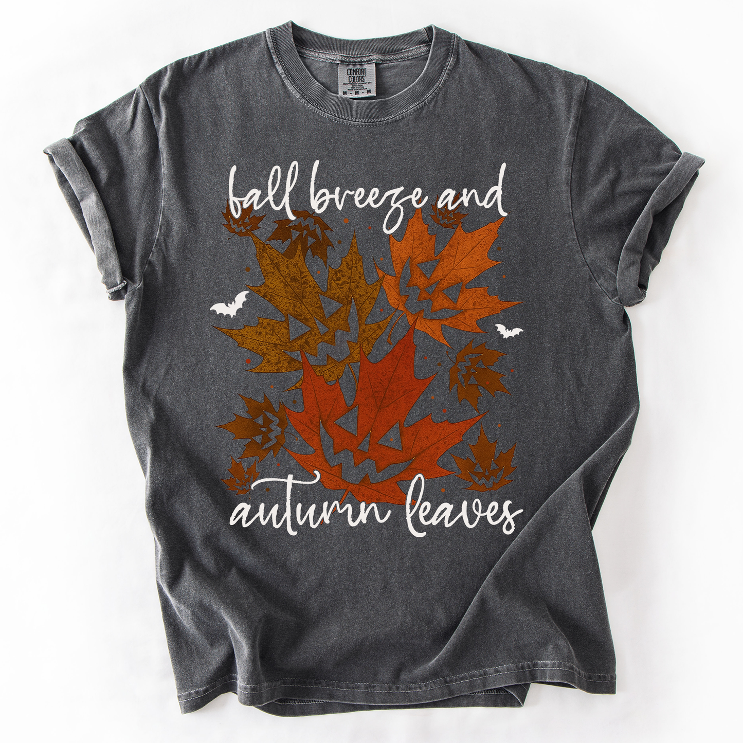 Fall Breeze and Autumn Leaves, Halloween, Comfort Colors T-Shirt