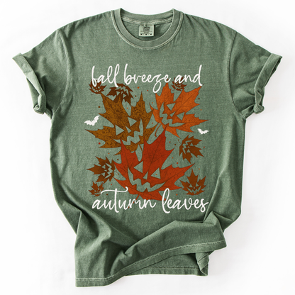 Fall Breeze and Autumn Leaves, Halloween, Comfort Colors T-Shirt